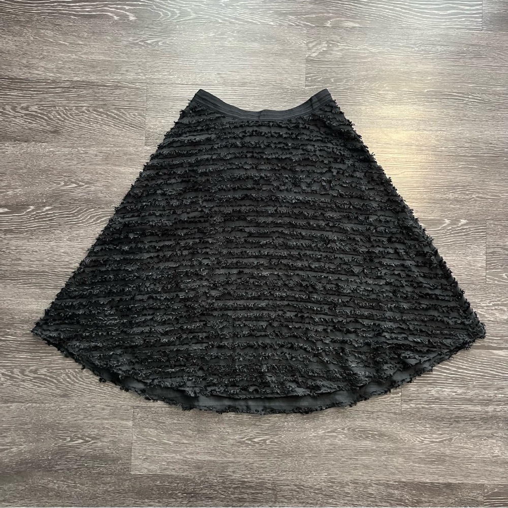 Maeve by Anthropologie Grazia Fringe A-Line Midi Skirt